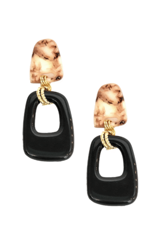 Marilyn's Spanish Dancing Hoop Resin Earrings