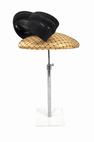 Marilyn's English Black and Gold Fascinator