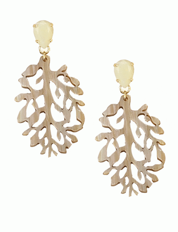 Marilyn's Spanish Forest Leaf Resin Earrings