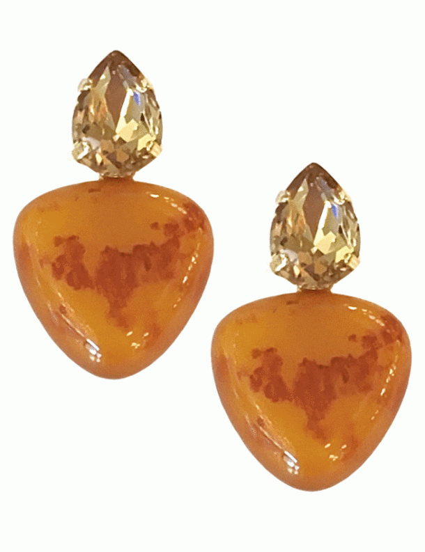 Marilyn's Spanish Triangle Resin Earrings