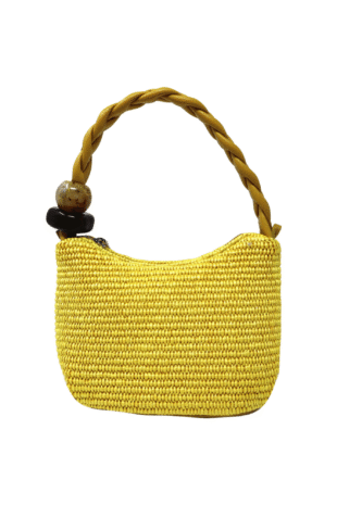 Marilyn's Italian Woven Fabric Leather Handbag Crossbody