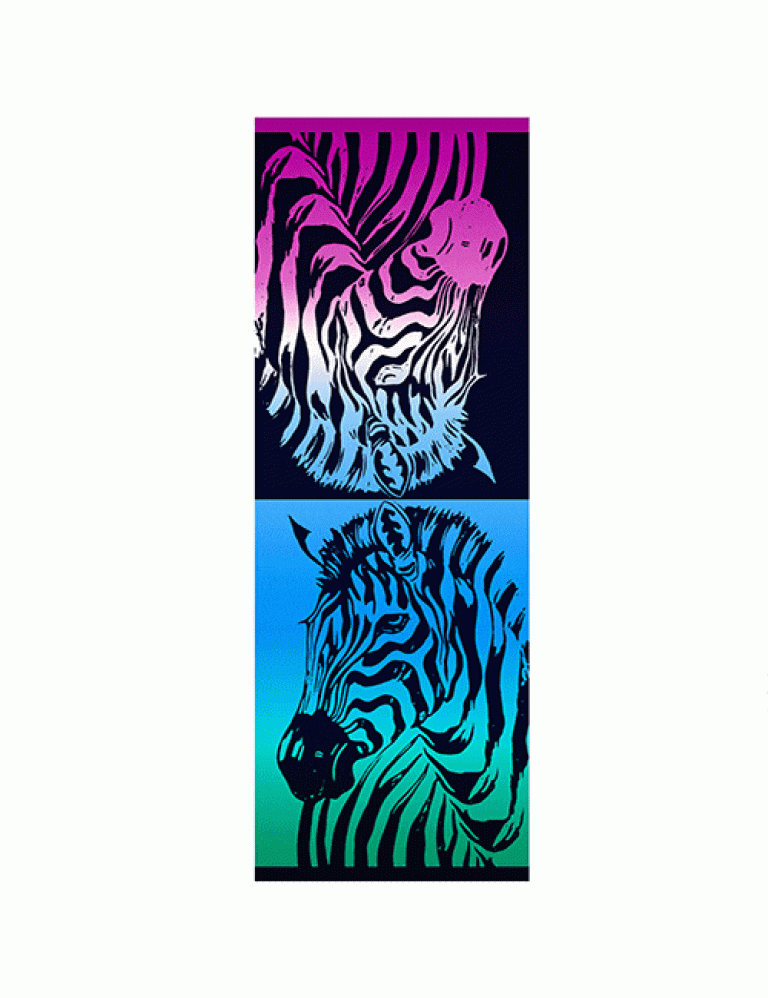 Marilyn's Zebra mirror original print rectangle scarf/Shawl