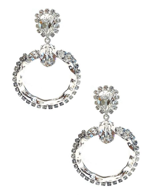 Marilyn's French White Crystal Earrings