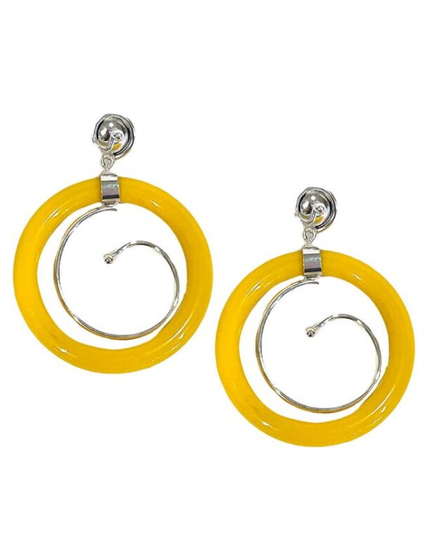 Marilyn's French Resin Pierced Hoop Earrings