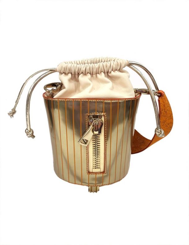 Marilyn's Italian Leather Drawstring Handbag