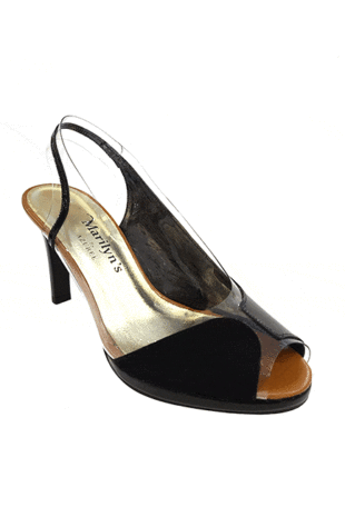 Marilyn's French Black Suede Heel