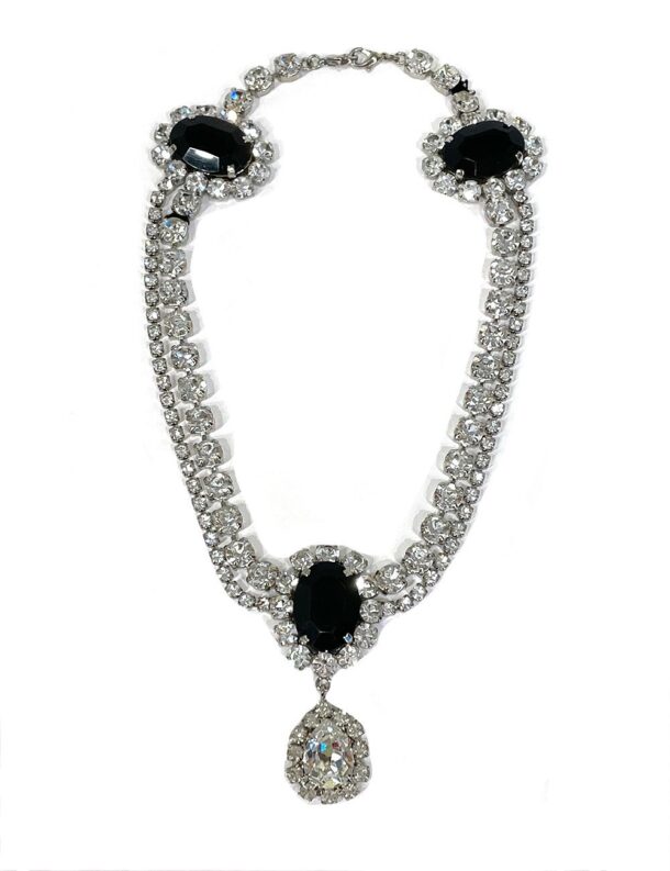 Marilyn's Italian Silver Crystal Necklace