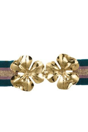 Marilyn's Spanish Teal Orchid Belt