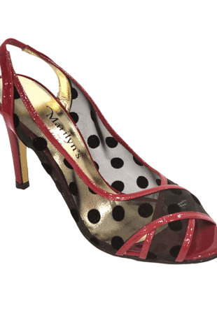 Marilyn's French Polka Dot Mesh Heel