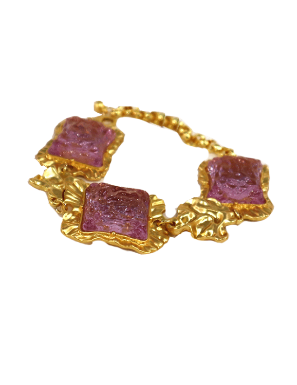 Marilyn's French Lavender Gold Bracelet