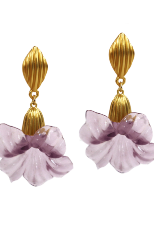 Marilyn's French Lavender Floral Earrings