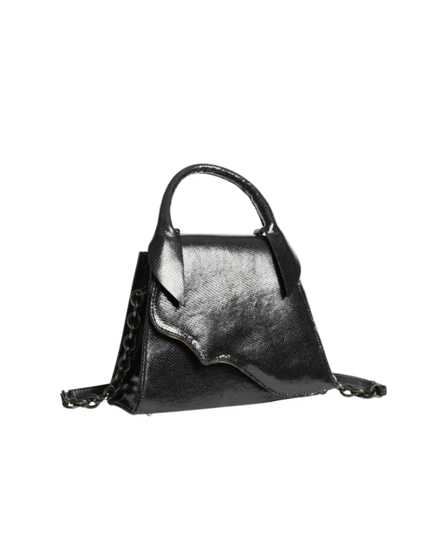 Marilyn's French Black Embossed Leather Handbag