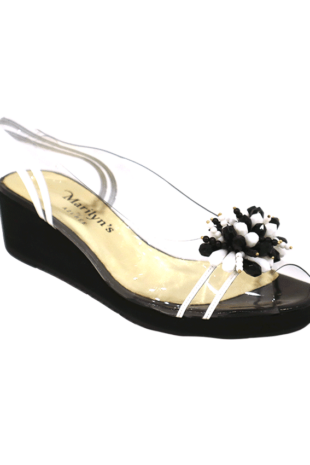 Marilyn's French Black and White Wedge