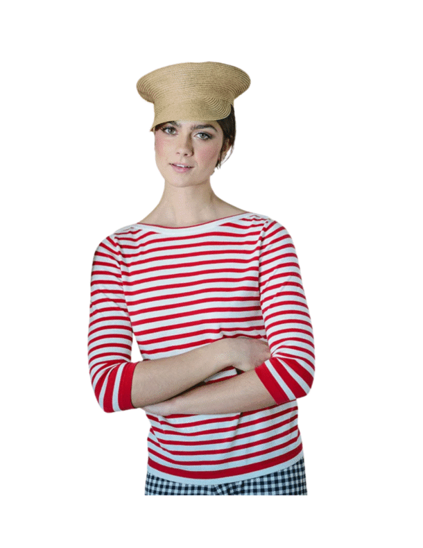 Marilyn's Italian Red Stripe Knit Top