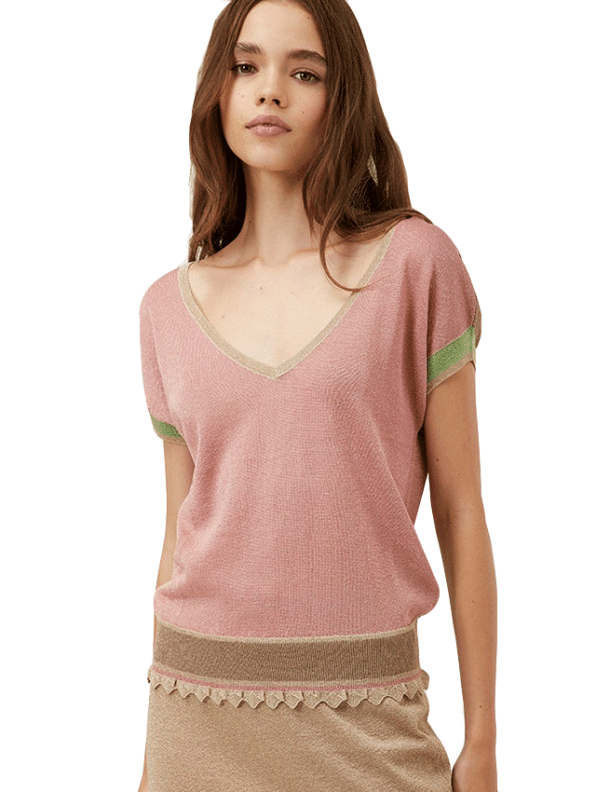 Marilyn's Italian Peach Knit Top