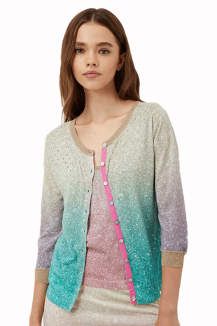 Marilyn's Italian Pastel Shimmer Knit Cardigan