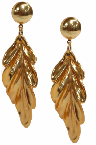 Marilyn's Italian Golden Leaf Earrings