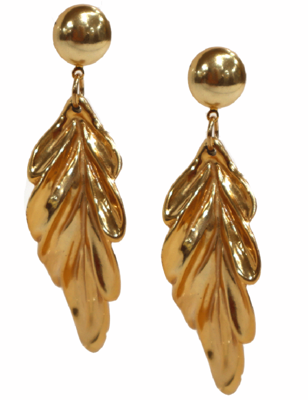 Marilyn's Italian Golden Leaf Earrings