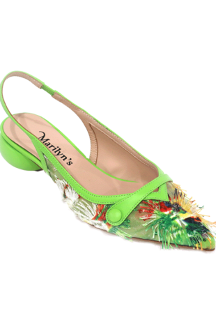 Marilyn's Happy Italian Lime Confetti Print Flats Shoe