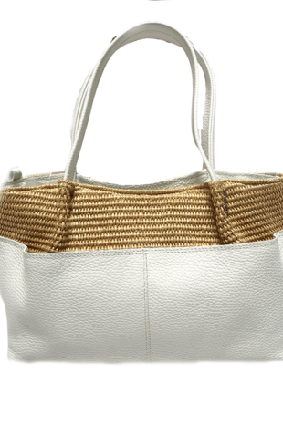 Marilyn's Woven Fabric Leather Italian Bag Zipper