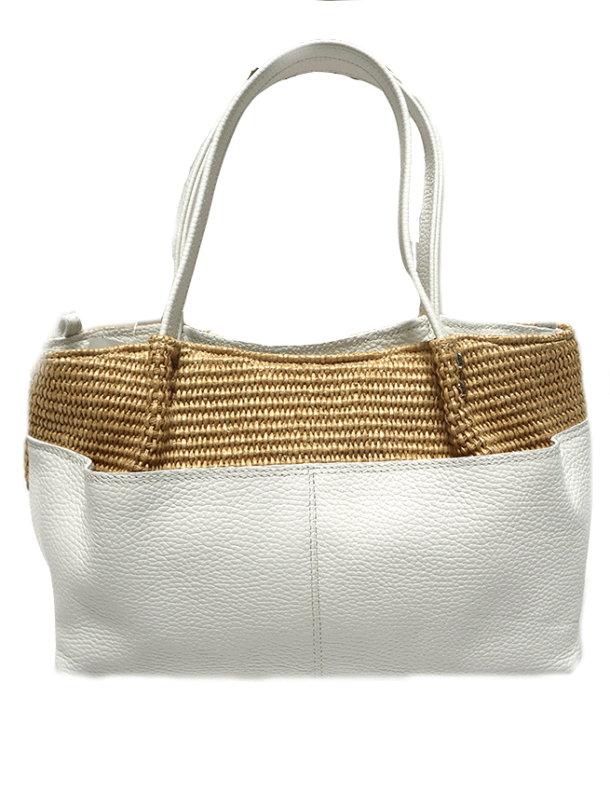 Marilyn's Woven Fabric Leather Italian Bag Zipper