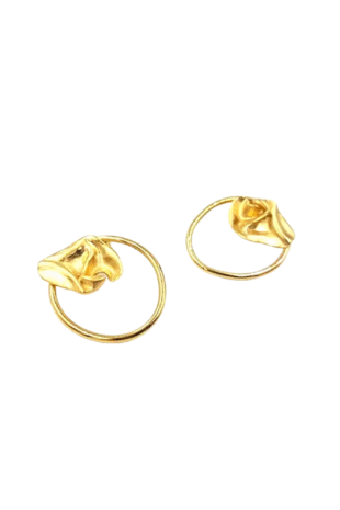Chadra Light Weight Silver Loop Pierced Earrings