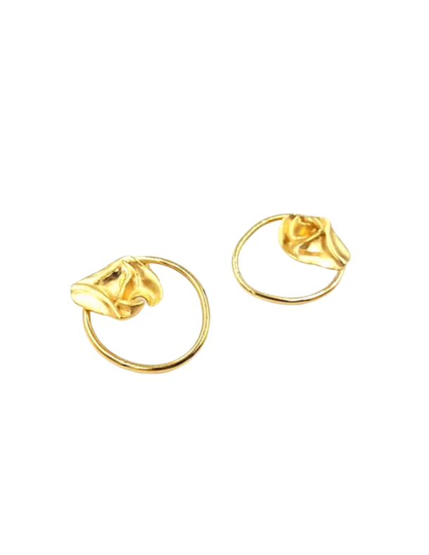 Chadra Light Weight Silver Loop Pierced Earrings