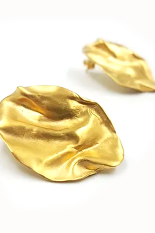 GALTA UNIQUE FREEFORM LIGHT WEIGHT GOLD EARRINGS