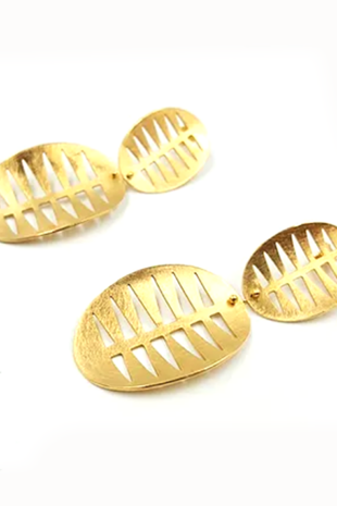 NJALO GREAT LIGHT WEIGHT GOLD PIERCED EARRINGS