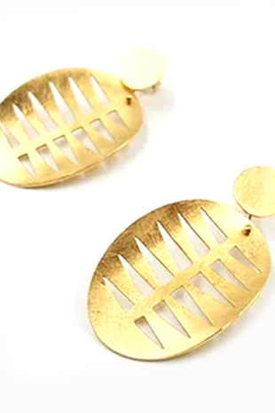 MANJE UNIQUE LIGHT WEIGHT GOLD PIERCED EARRINGS