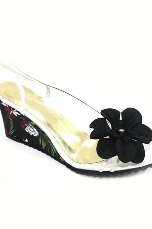 MACTA FUN SLING BACK OPEN TOE WEDGE FLOWER SHOE