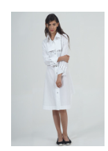 OREN Unique Midi sleeved shirtdress with asymmetrical cuffs