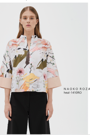 Special Nehru Collar Pullover V-Neck 3/4 Sleeve Blouse