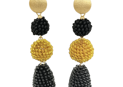 Bibi Threaded Glass Long Pierced Earring