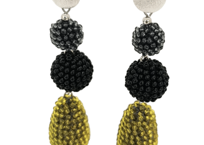 Bibi Threaded Glass Long Pierced Earring