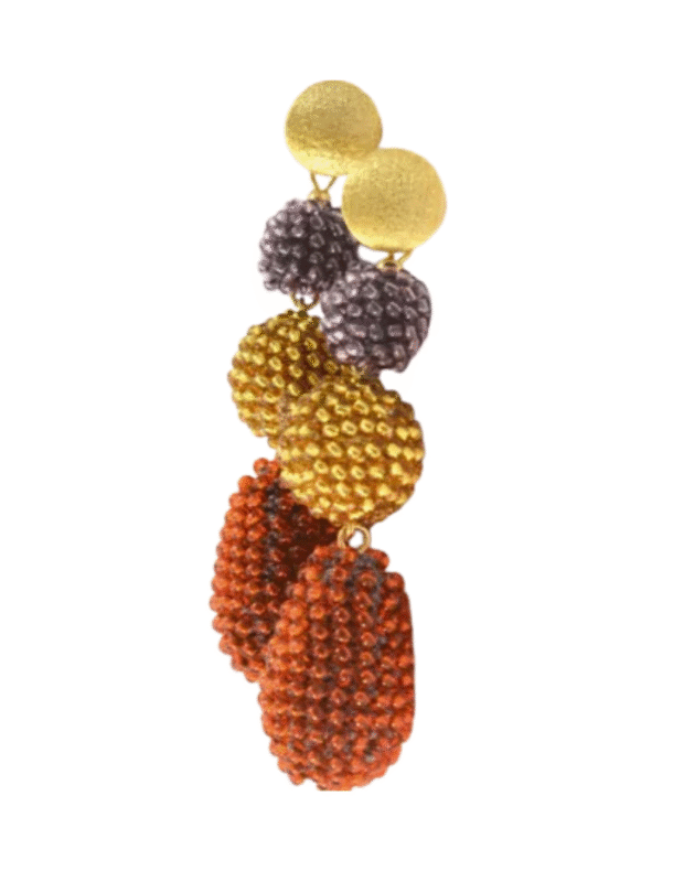 Bibi Threaded Glass Long Pierced Earring