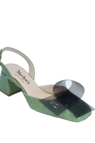 Marilyn's Luxury Italian Slingback Closed Toe Low Heel Shoes