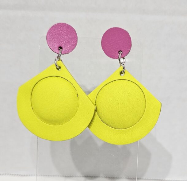 MARILYN'S NEON LEATHER LIGHT WEIGHT PIERCED EARRING