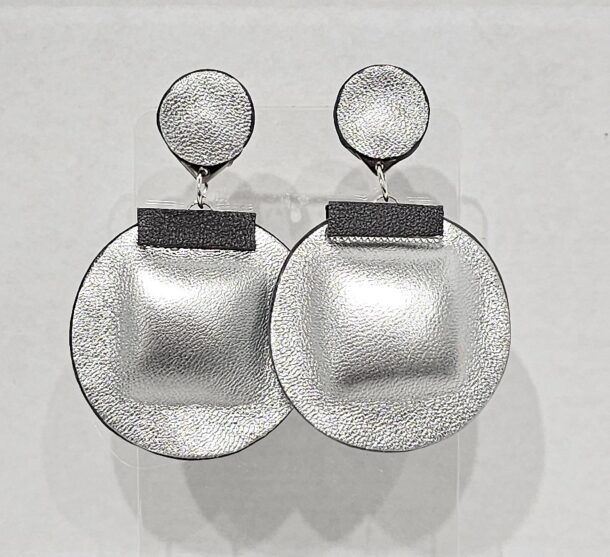 MARILYN'S CUBE PIERCED LEATHER EARRING