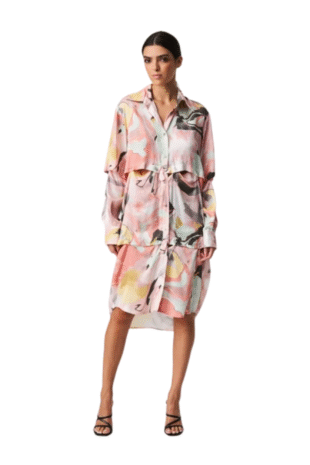 Fabulous Long Sleeve Print Dress