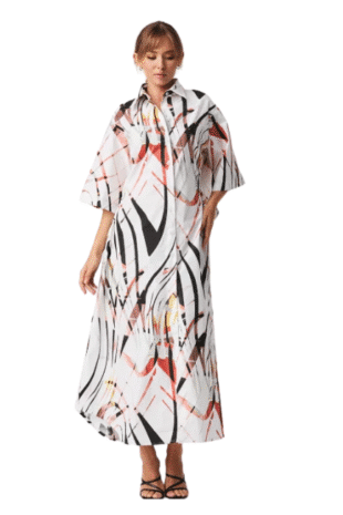 MARILYN'S BEST LONG SLEEVED COTTON PRINT DRESS