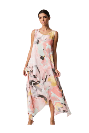 MARILYN'S FABULOUS SLEEVELESS PRINT LONG DRESS