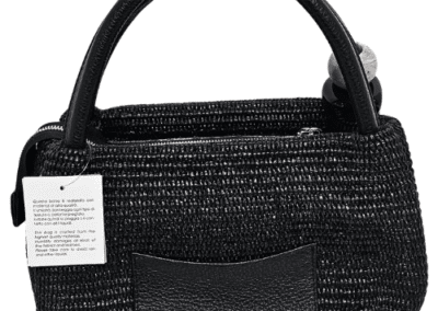 Small Woven Grip and Crossbody Bag