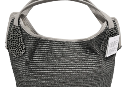 MARILYN'S WOVEN LEATHER GRIP AND CROSSBODY HANDBAG