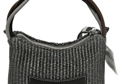 Small Woven Grip and Crossbody Bag