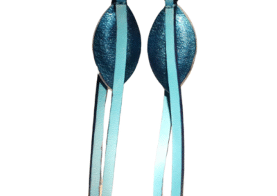 AG LEATHER LONG PIERCED EARRING