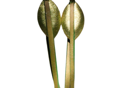 AG LEATHER LONG PIERCED EARRING