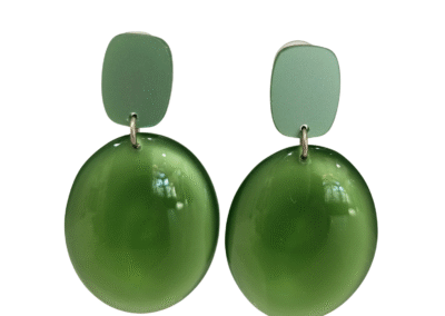 Large Plexi Pierced and Clip Earrings