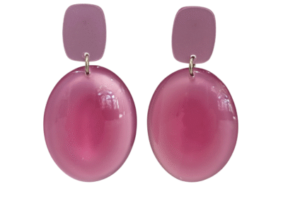 Large Plexi Pierced and Clip Earrings