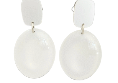 Large Plexi Pierced and Clip Earrings